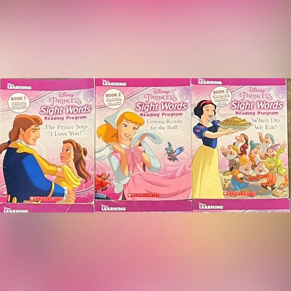 Disney Princess Sight Words Reading Program Books 1-10 + FREE Stickers!